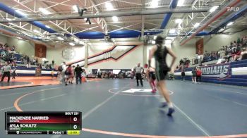 130 lbs Cons. Round 4 - Ayla Schultz, Geneseo vs Mackenzie Narried, Batavia