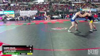 Champ. Round 1 - Kaiden Dolan, Powell Co. (Deer Lodge) vs Camryn Mears, Malta / Whitewater