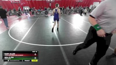 150 lbs Round 1 - Naim Allen, Sarbacker Wrestling Academy vs Ben Klein, Wisconsin