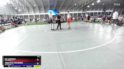 215 lbs Round 2 (8 Team) - Oz Nowick, Colorado vs Preston Krueger, Wisconsin