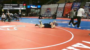 144 Class 1 lbs Cons. Semi - Matthias Mcgregor, Summit Christian Academy vs Jace Keller, Brookfield