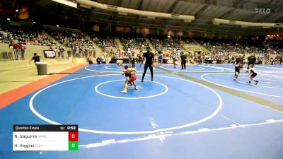 Quarterfinal - Noe Izaguirre, Hilldale Youth Wrestling Club vs Haylin Higgins, Cleveland Take Down Club