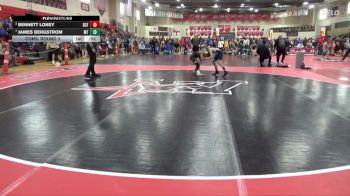 90 lbs Cons. Round 3 - James Bergstrom, Mahnomen/Waubun Thunderbirds vs Bennett Loney, St. Croix Falls