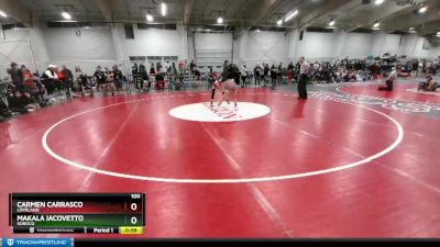 100 lbs Cons. Round 2 - Carmen Carrasco, Loveland vs Makala Iacovetto, Soroco