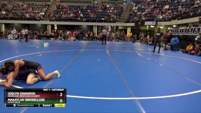 105 lbs Round 1 - Joslyn Swanson, Siouxland Wrestling Academy vs Makaylah Groseclose, LITTLE FALLS