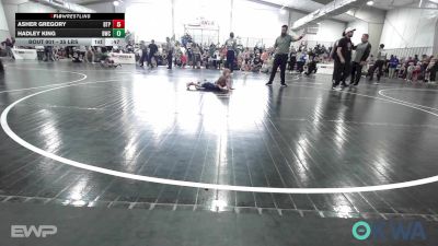 35 lbs Round Of 16 - Asher Gregory, Tulsa Blue T Panthers vs Hadley King, Bartlesville Wrestling Club