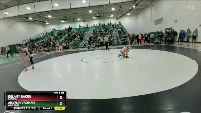 100 lbs Quarterfinal - Aislynn Vroman, Wind River vs Delany Baker, Rawlins