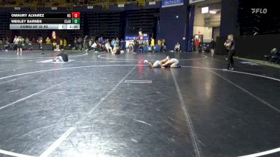 165 lbs Consi Of 32 #2 - Omaury Alvarez, North Carolina vs Wesley Barnes, Clarion