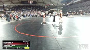 Girls 1B/2B/1A/2A 140 Quarterfinal - Taydem Bylin, White River (Girls) vs Adrienne Locke, Washougal (Girls)