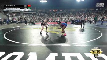 G6A-120 lbs Quarterfinal - Jalaina Lang, MOORE (Girls) vs Brooklynn Church, BROKEN ARROW (Girls)