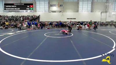 58 lbs Quarterfinal - Aspen Smith, Club Not Listed vs MaryJane Miller, Penn Yan Wrestling Club