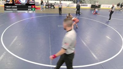 16U Girls - 110 lbs Semis - Miley Locke, Basehor-Linwood High School Wrestling vs Khole Perez, Greg Gomez Trained Wrestling