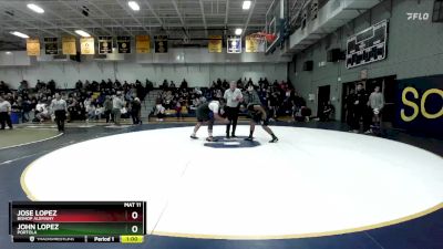 285 lbs Cons. Round 2 - Jose Lopez, Bishop Alemany vs John Lopez, Portola