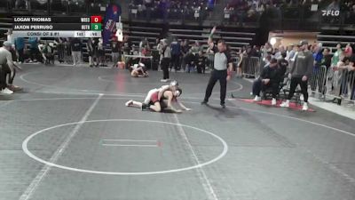 80 lbs Consi Of 8 #1 - Logan Thomas, Wrecking Crew Wrestling Academy vs Jaxon Perruso, Ruthless