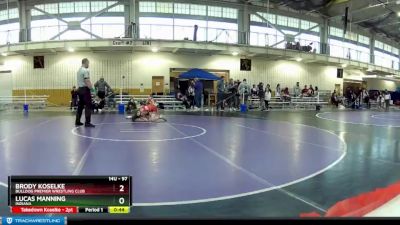 97 lbs Cons. Round 7 - Lucas Manning, Indiana vs Brody Koselke, Bulldog Premier Wrestling Club