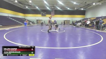 132 lbs Champ. Round 1 - Evan Berkbuegler, Unaffiliated vs Dillon Cooper, Mill Valley Wrestling