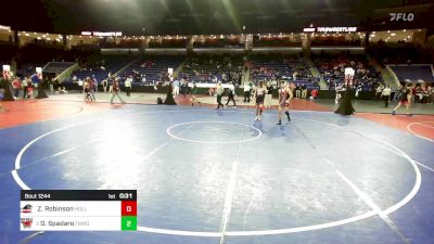 138 lbs Round Of 16 - Zachary Robinson, Holliston vs Dominick Spadaro, Fairfield Warde