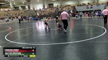 91 lbs 3rd Place Match - Marlene Weeks, Plainview River Otters vs Britton Newcomb, Clinton Dragon Youth Wrestling