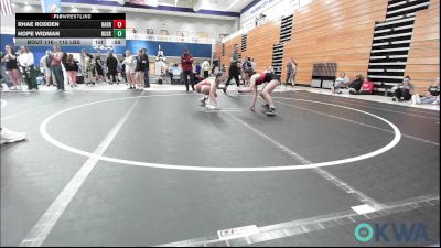 115 lbs Consolation - Rhae Rodden, Harrah vs Hope Widman, Husky Wrestling Club