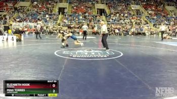 118 lbs Cons. Round 2 - Elizabeth Hook, Mandan vs Miah Torres, Jamestown