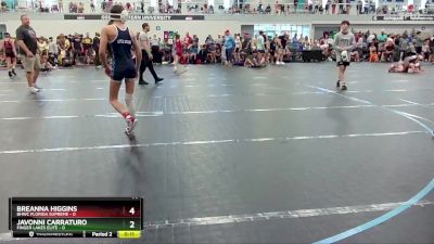 98 lbs Round 2 (6 Team) - Breanna Higgins, BHWC Florida Supreme vs Javonni Carraturo, Finger Lakes Elite