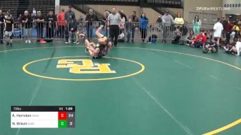 73 lbs Prelims - Aiden Herndon, Broad Axe Wrestling Club Red vs Nathan Braun, Scorpions Dynasty BadBoy ES