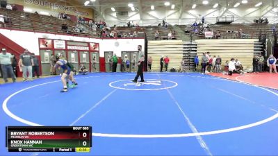 74-79 lbs Round 3 - Bryant Robertson, Franklin WC vs Knox Hannah, Greentown WC