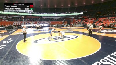 3A 138 lbs Champ. Round 1 - Griff Powell, LaGrange (Lyons) vs Alejandro Aranda, Glen Ellyn (Glenbard West)