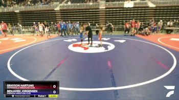 62 lbs Quarterfinal - Grayson Hartung, Diamondville Wrestling Club vs Benjamin Jorgensen, Sheridan Wrestling Club