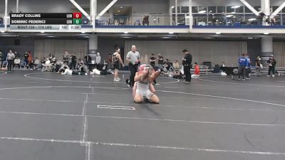 174 lbs Consi Of 8 #2 - Brady Collins, Lehigh - UnAttached vs Dominic Federici, Lehigh