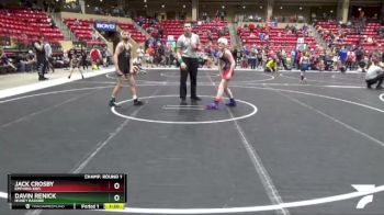 115 lbs Champ. Round 1 - Davin Renick, Honey Badger vs Jack Crosby, Emporia Kids