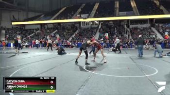 135 lbs 1st Place Match - Dayven Cuba, Abilene vs Abram Owings, Salina