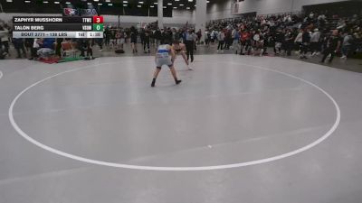 138 lbs Champ. Rd Of 128 - Zaphyr Musshorn, Team Tugman Wrestling Club vs Talon Berg, Victory School Of Wrestling
