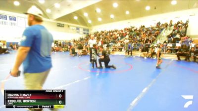 62 lbs Cons. Round 1 - Ezequiel Horton, LAWC vs Davina Chavez, Gold Rush Wrestling