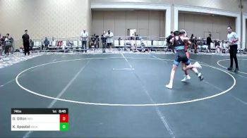 74 lbs Consi Of 8 #2 - Drew Dillon, Red Wave WC vs Kaikoa Apostol, SoCal Grappling WC