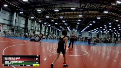 72 lbs Rd# 7- 10:45am Saturday Final Pool - Cole Vanderwerff, Team BAM vs Killian Ormond, East Coast Elite