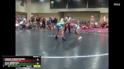 125 lbs Round 2 (8 Team) - Logan Christopher, Alabama Elite Black vs Kian Beekman, Gulf Coast WC