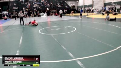 157 lbs Cons. Round 3 - Grayson Williams, Western Colorado University vs Tristan Burbach, Nebraska-Kearney