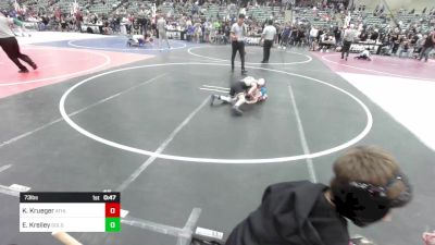 73 lbs Consi Of 4 - Kaden Krueger, Athlos Wrestling vs Everett Kreiley, Gold Rush Wrestling