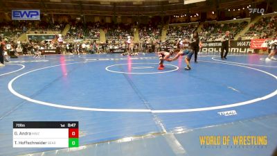 70 lbs Consi Of 8 #1 - Gus Andra, Maize Wrestling Club vs Tucker Hoffschneider, Bear Cave