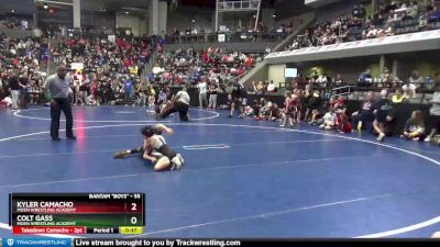 55 lbs Cons. Round 3 - Colt Gass, Moen Wrestling Academy vs Kyler Camacho, Moen Wrestling Academy