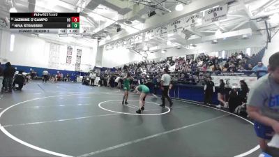 100 lbs Champ. Round 2 - Niva Strasser, Aliso Niguel vs Jazmine O`Campo, Brea Olinda