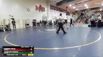 130 lbs Cons. Round 4 - Angelina Garcia, Sultana vs Sabrina Felix, Downey