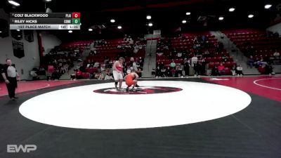 285 lbs 1st Place Match - Riley Hicks, COWETA vs Colt Blackwood, PLAINVIEW