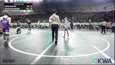 73 lbs Round Of 16 - Jestin Rosson, Vian Wrestling Club vs Daxon McCarther, Weatherford Youth Wrestling