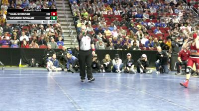 1A-113 lbs Semifinal - Cael Stricker, Lisbon vs Hendrix Schwab, Don Bosco