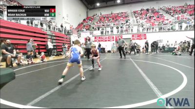 49 lbs Consi Of 8 #1 - Briggs Cole, Weatherford Youth Wrestling vs Noah Backus, Newkirk Takedown Club