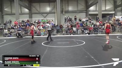 85 lbs Cons. Round 3 - Ruger Sneath, Hoisington Jr. Cardinal vs Cooper Smith, Maize