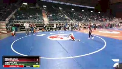 55 lbs Round 1 - Cora Klukas, Windy City Wrestlers vs Eden Young, Natrona Colts Wrestling Club