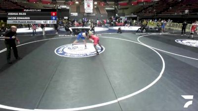 74 kg 7th Place Match - Joshua Riles vs Jacob Edwards